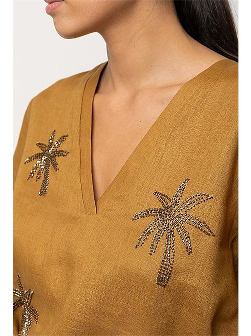Blusa in lino con scollo a V KAOS | SPJNT003/2016